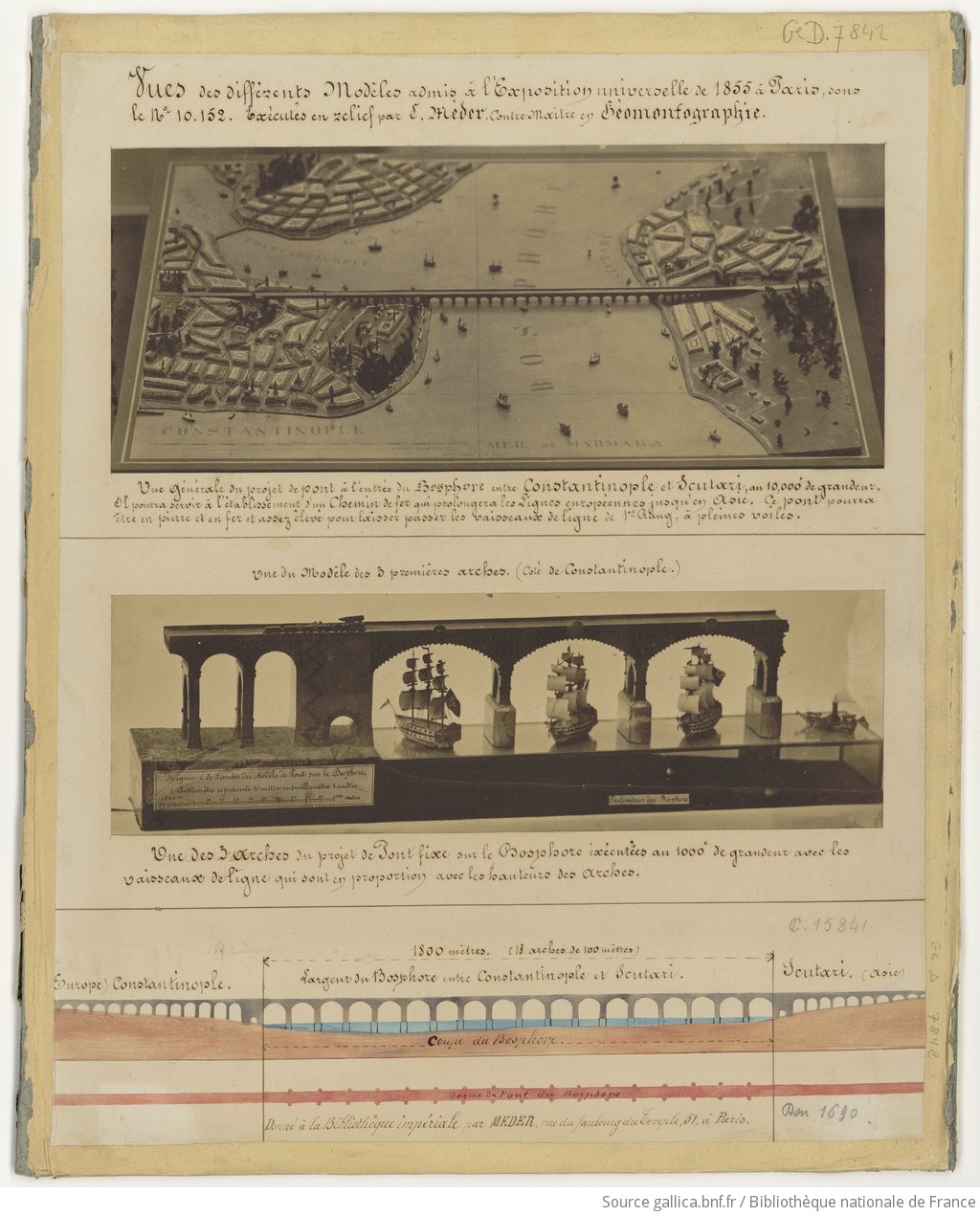 Vues des differents modèles admis à l'Exposition universelle de 1855 à Paris